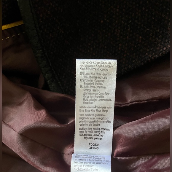 Laura Clement Jackets & Coats Beautiful Wool And Leather Coat By